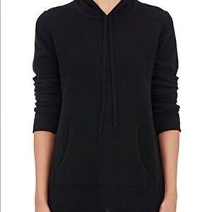 Barneys New York Black Hooded Knit Sweater